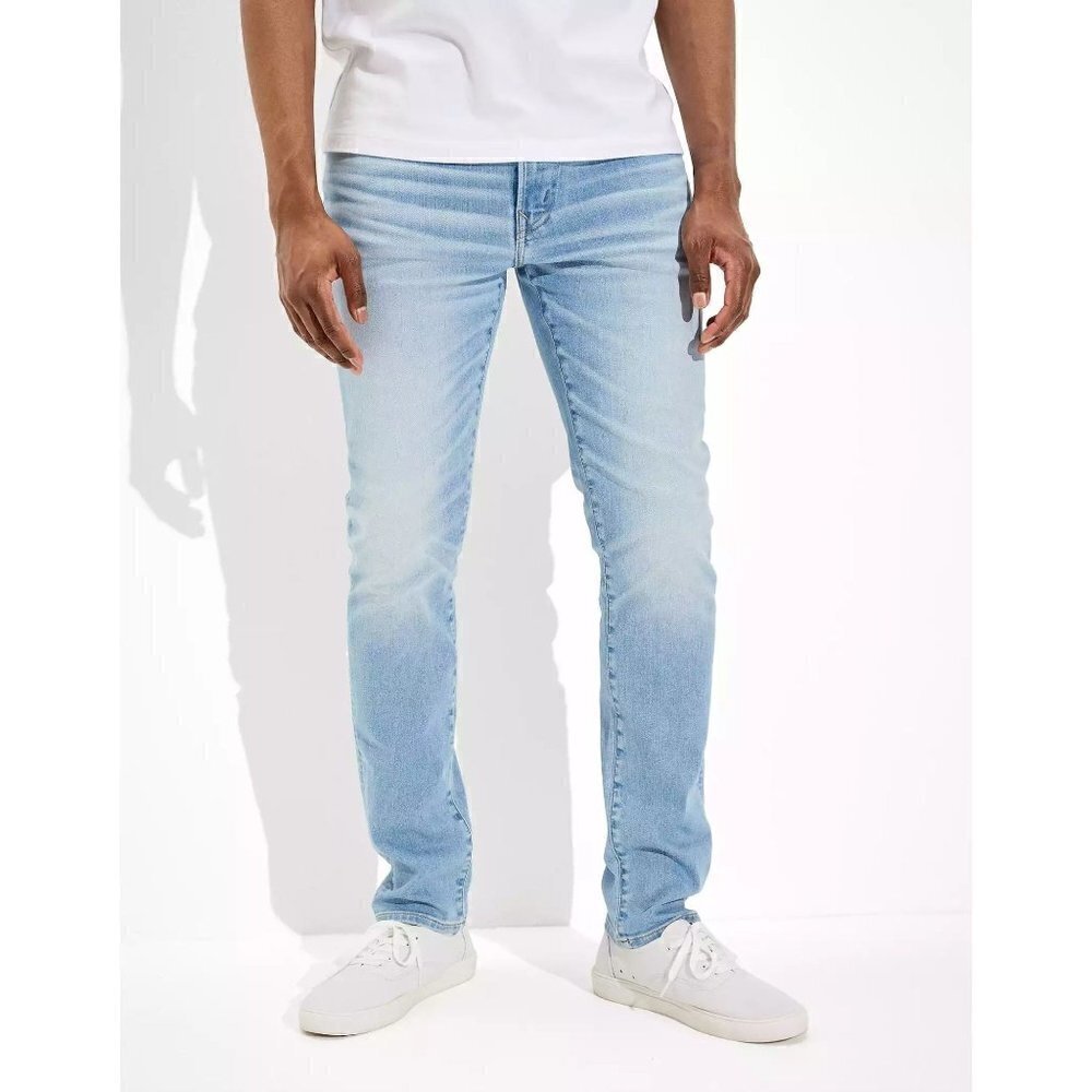 American‎ Eagle AEO Light Wash Stretch Skinny Jeans 28 X 30